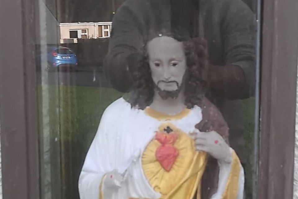 The statue of Jesus which was taken from outside a home in Waterford.